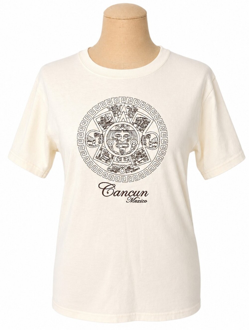Cancun Mexico Souvenir Graphic T-Shirt White Size S